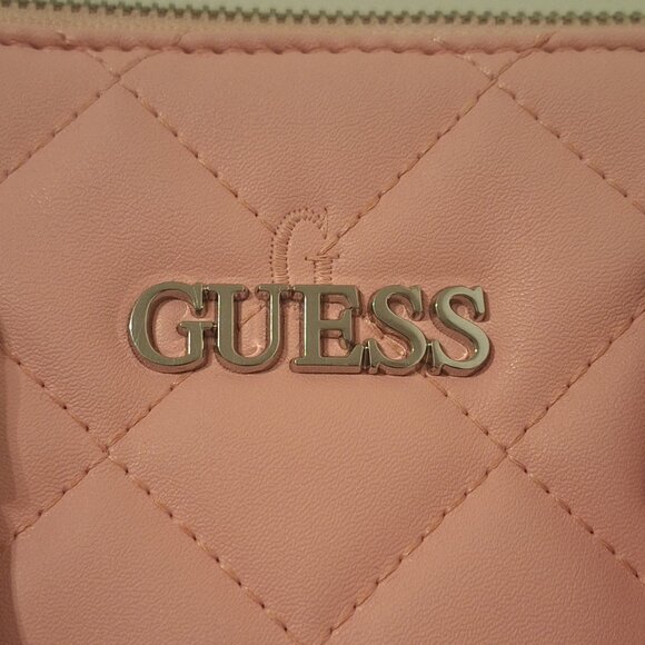 GUESS Pink Quilted Handbag with Silver-Tone Hardware - Picture 2 of 11